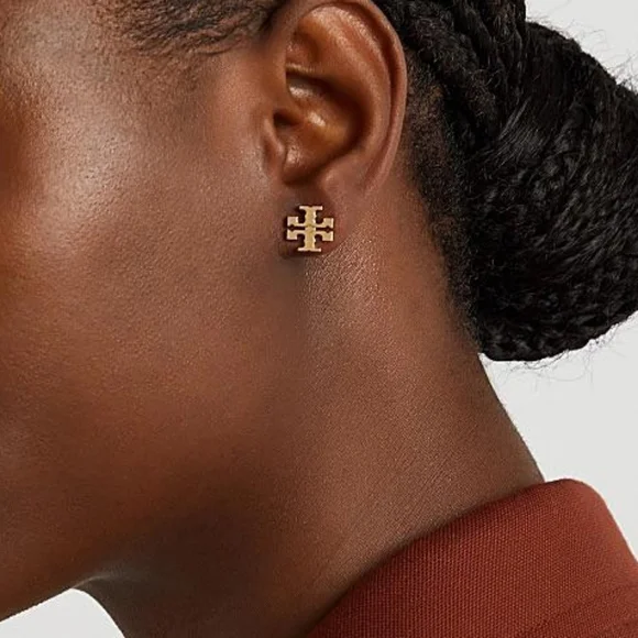 Tory Burch kira stud earrings silver new - Picture 10 of 10